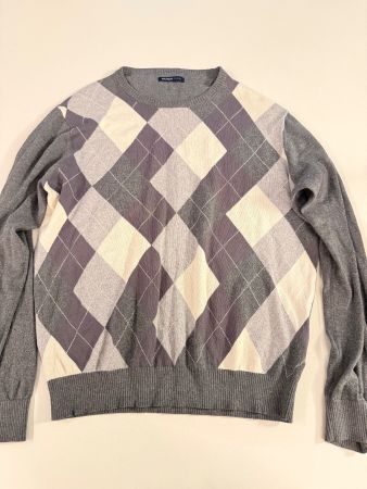 Navyboot Casual Pullover, Argyle Muster, Grösse L
