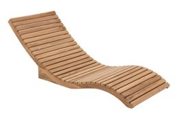 Liegestuhl Teakholz Naturell TOP| NEU - o. Auflage