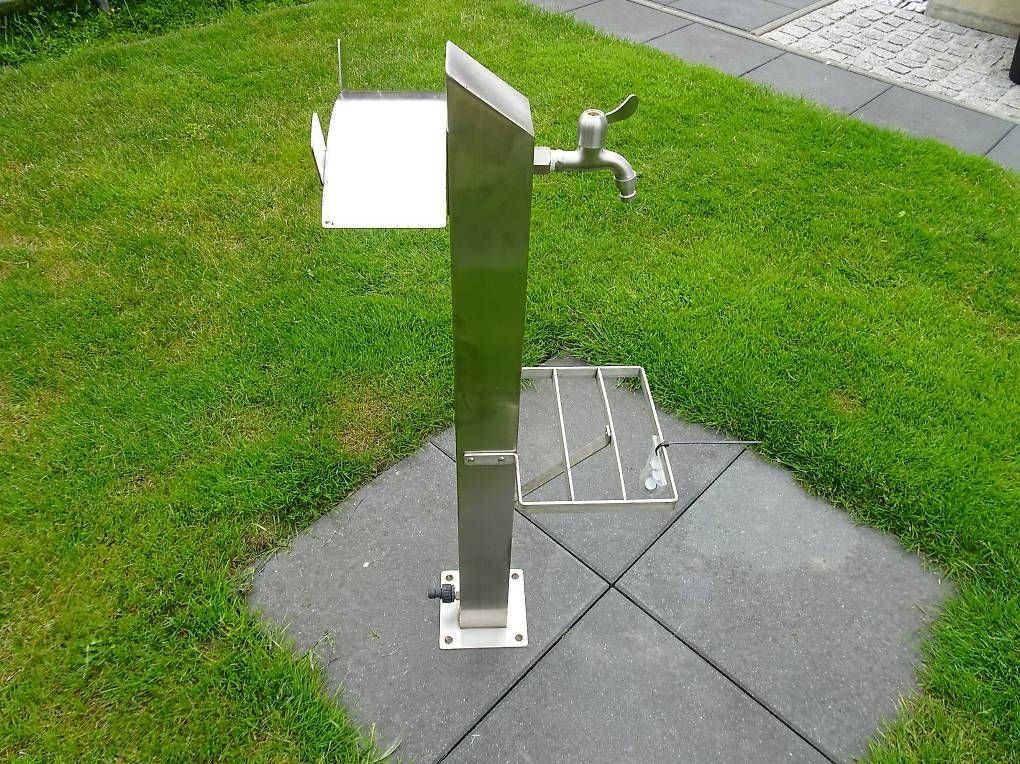 Rubinetteria: Wasserzapfsäule Edelstahl Wasserzapfstelle Garten – Usato da Eschen venduto da f-jag-f 2
