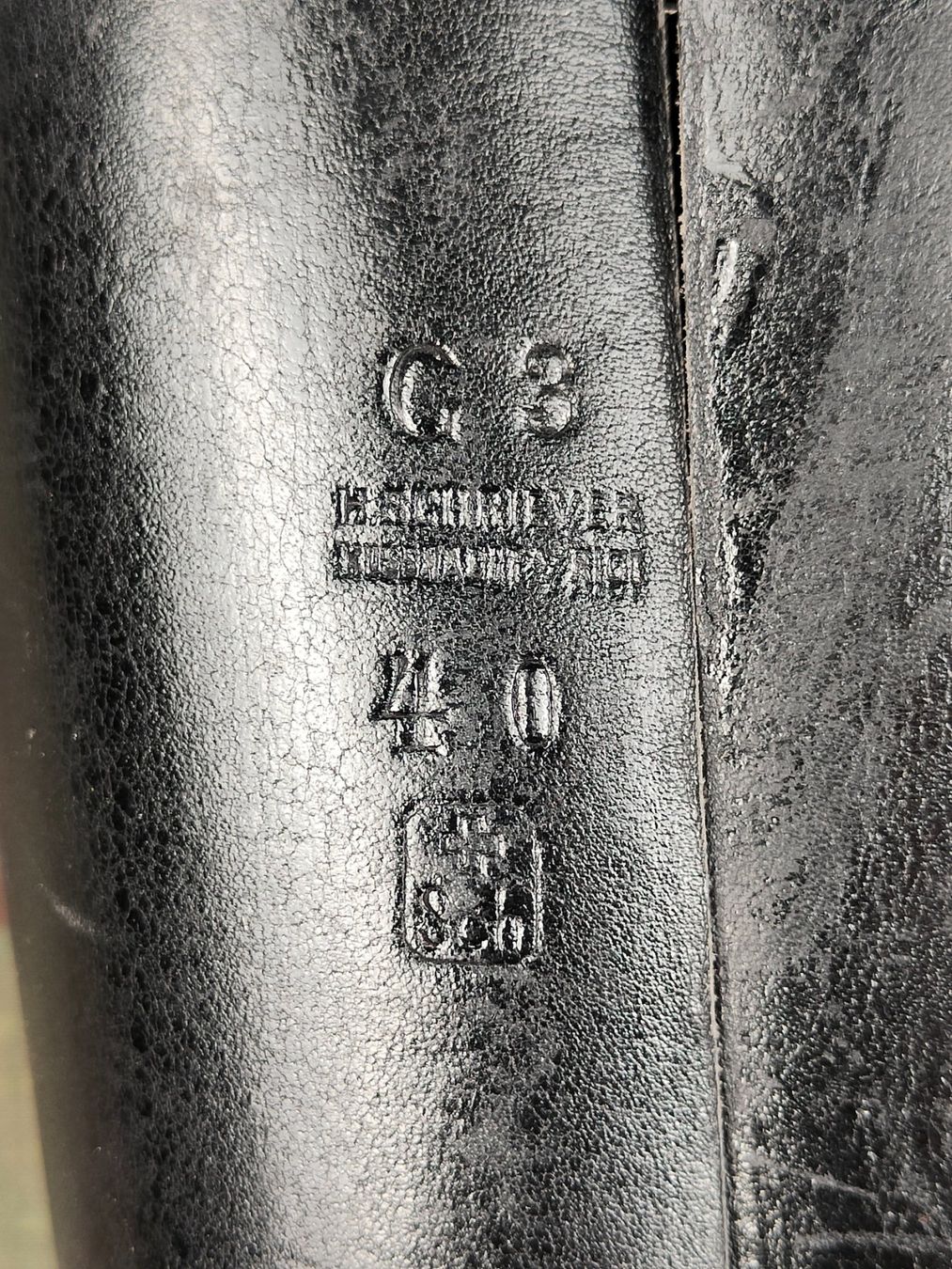 Schweizer Armee Uniformi: Gamaschen Ord. 1926 Set, Variante 1, Grösse C3 – Usato da Bauma venduto da SwissMilitaria 2