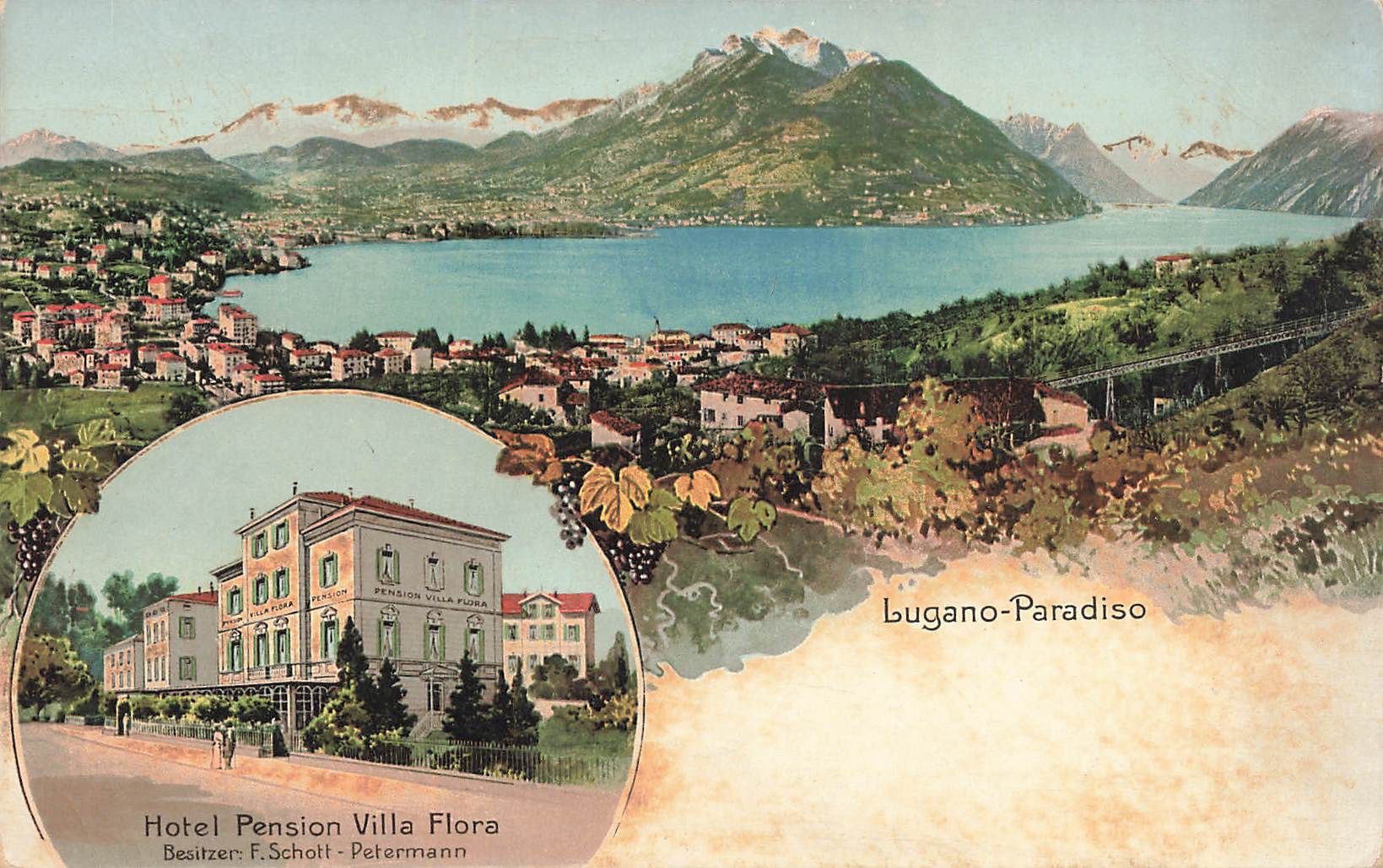 Cartoline postali: Lugano Paradiso Litho – Usato da Biasca venduto da Blenio71