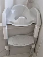 Toilettentrainer Kind Sitzverkleinerer mit Stufe grau weiss