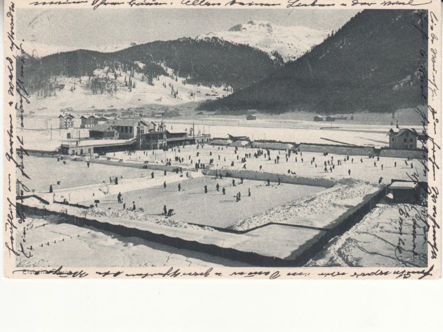 Cartes postales: Davos Eisbahn 1924 – D'occasion à Bürglen TG par StampGraf