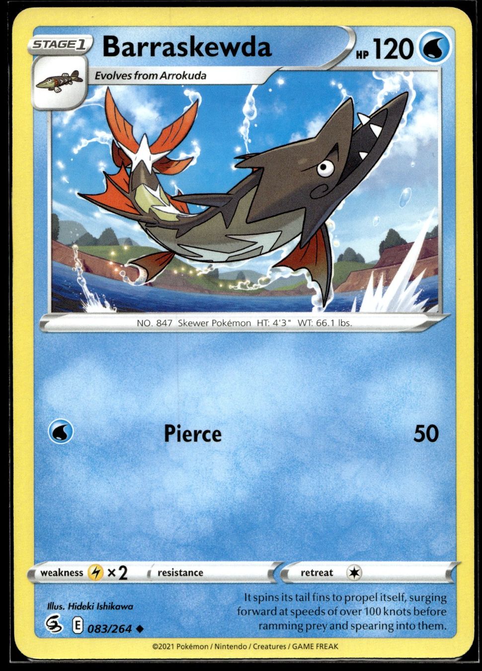 Pokémon Carte collezionabili: Barraskewda (FST EN 083/264) – Usato da Affoltern am Albis venduto da Chiesa_5