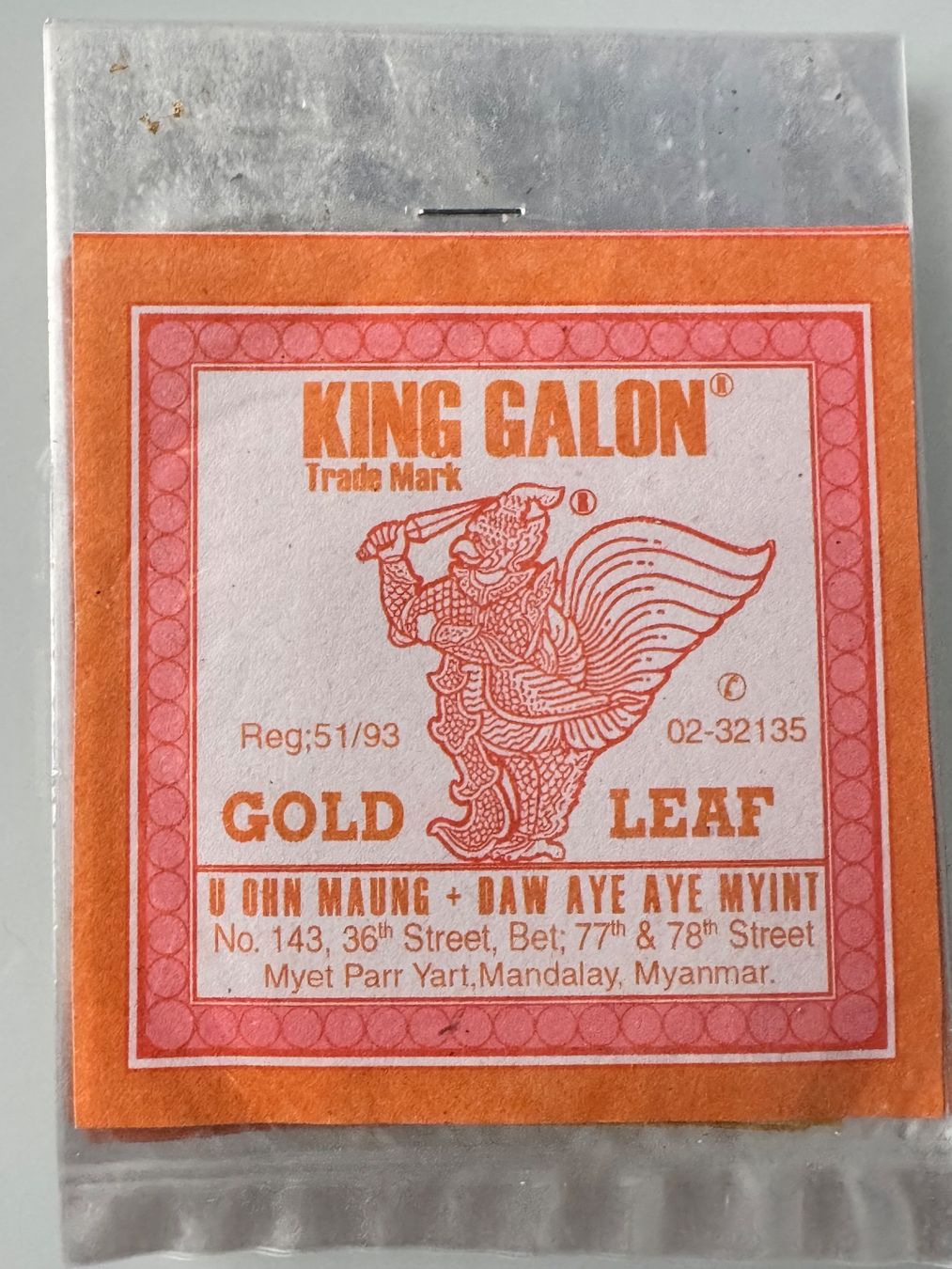 Kit bricolage: echtes Blattgold, 10 Blättchen original verpackt – Usato da Schaffhausen venduto da Wiesenmaus333 3