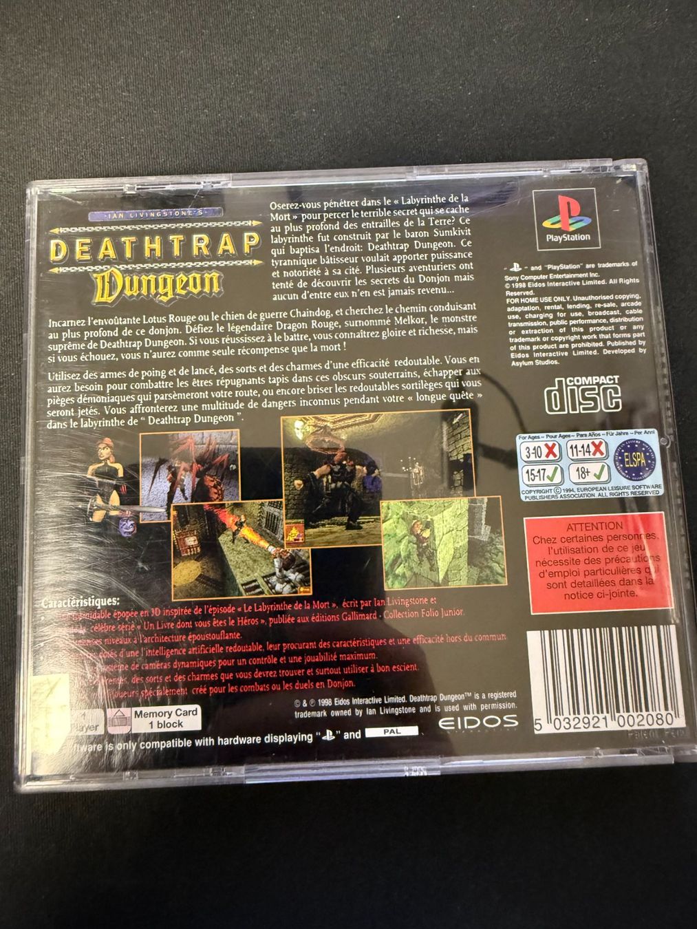 Sony Giochi: Deathtrap Dungeon - PS1 – Usato da Pont-de-la-Morge venduto da Darfal 2