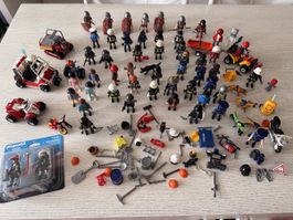Grosses Playmobil Set: Polizei, Feuerwehr, Römer & Fahrzeuge