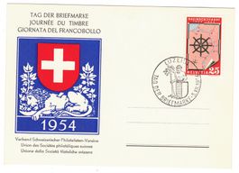 Carte Journée du timbre 1954 Luzern 5.XII.54 (S371)