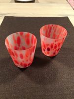 Windlichter Glas rot 2 Stück