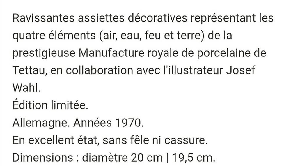 Piatti: Assiettes de collection – Usato da La Sagne VD venduto da bri_d6b5 1