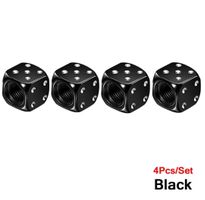 Ventil Kappen Würfel schwarz Set a 4 Stück.