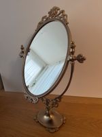 Tischspiegel / Schminkspiegel Barock oval goldfarben drehbar