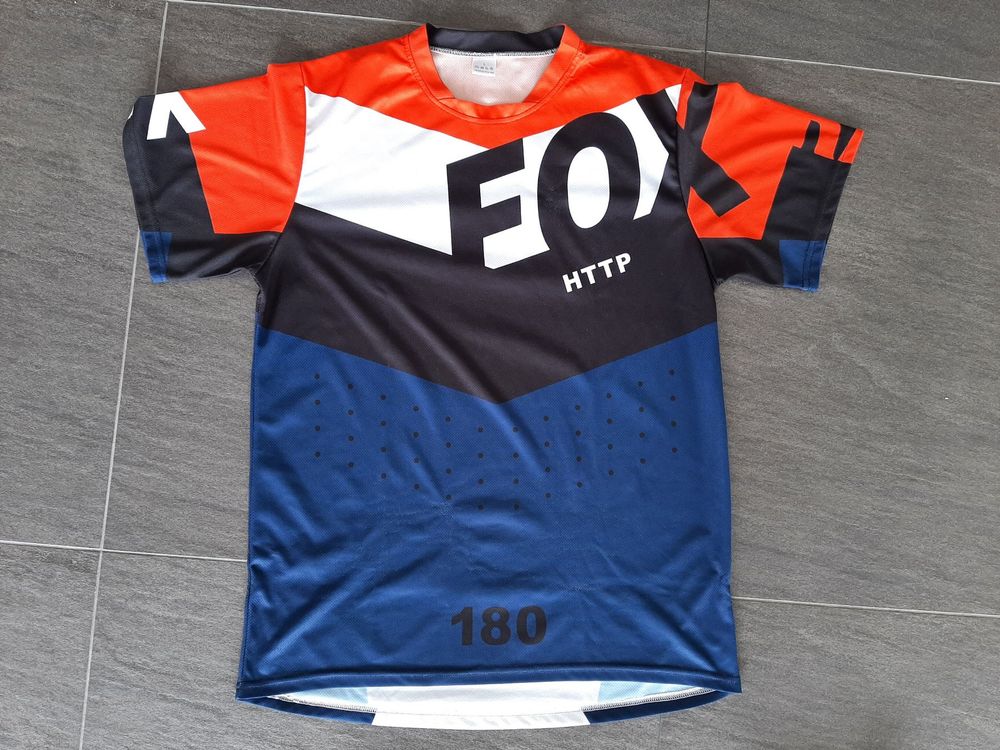 Maillot Cycliste FOX Blanc – Taille L – Zip Intégral – Occasion