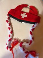 Schwiizer Wikinger Mütze/Hut CH-Kreuz - Hörnern - Zöpfen