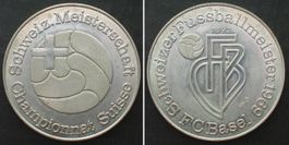FC BASEL Schweizer Fussballmeister 1969, Silber, 32mm unz