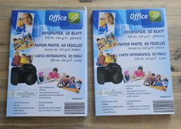 Office Fotopapier A4 240g/m2 glänzend 2x50 Blatt neu
