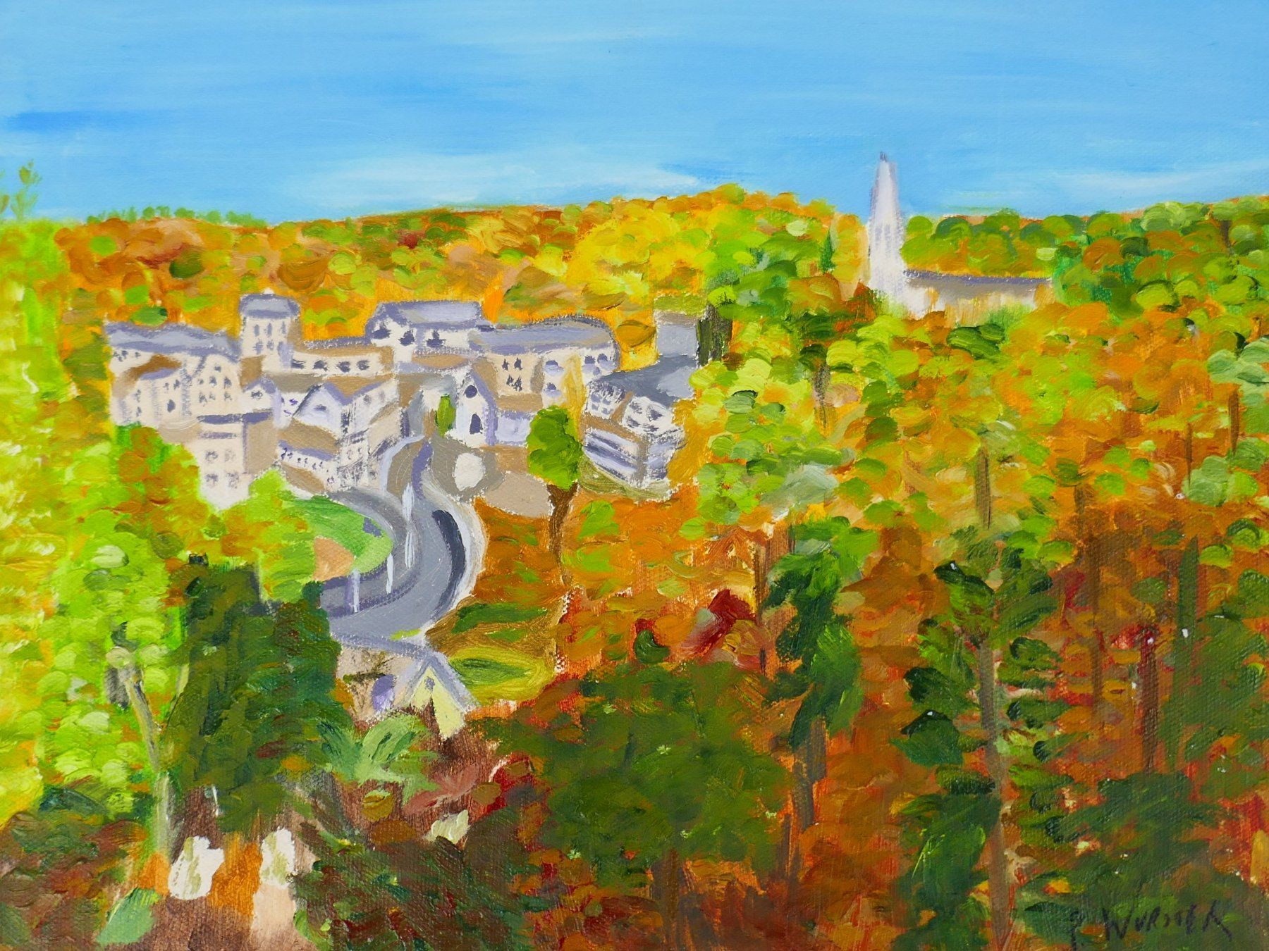 Tableaux: Leinwandgemälde Dorf – D'occasion à Urtenen-Schönbühl par Restwert_Schoenbuehl 2
