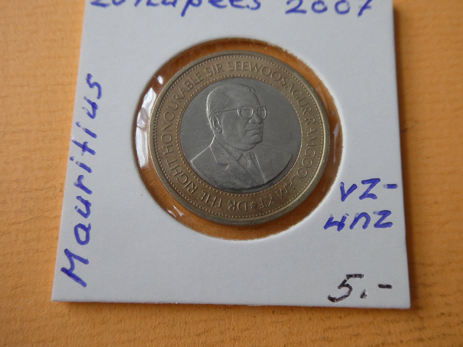 Alle Münzen: Mauritius 2007, 20 Rupees    vz-unz – Gebraucht aus Hinterforst von Rohusri