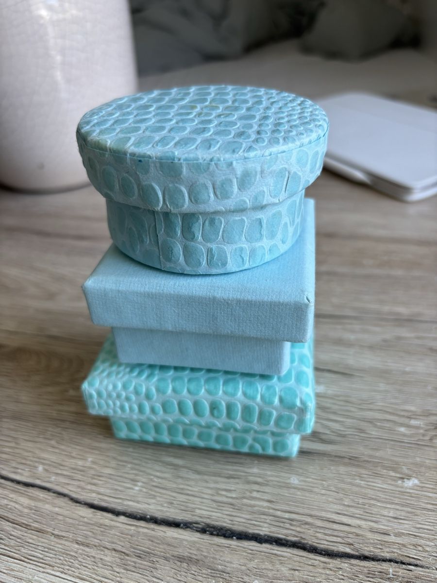 Tutte le decorazioni: Schöne hellblaue Schachteln, 3 Stück – Usato da Steinmaur venduto da aly_mhs6