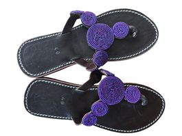 Handgemachte Leder-Sandalen - Violett 40 🔥 50% SALE