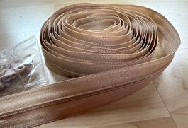 Reissverschluss f Bettwäsche   4.5meter  beige  helles braun