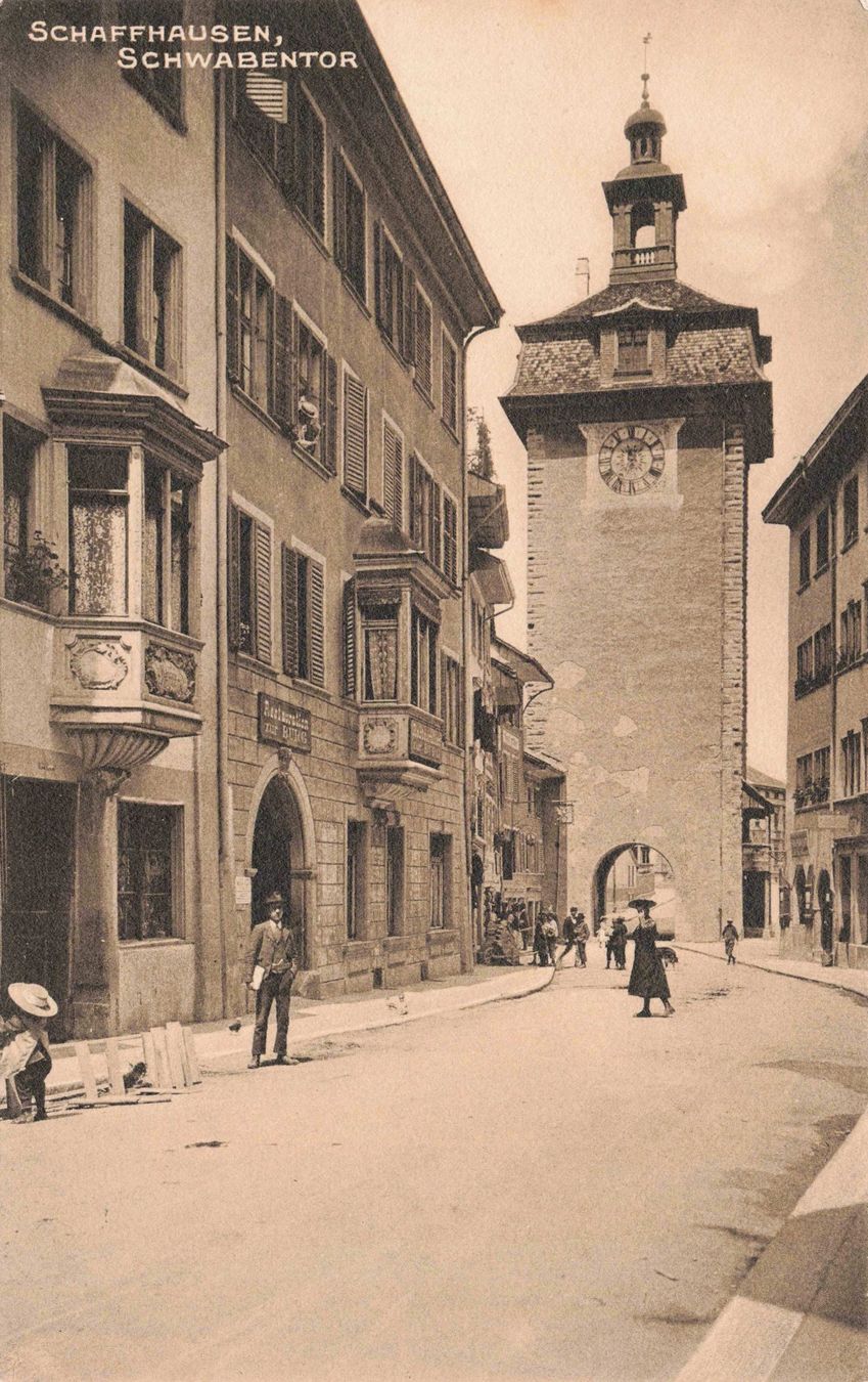 Cartoline postali: Schaffhausen Schwabentor anime – Usato da Biasca venduto da Blenio71