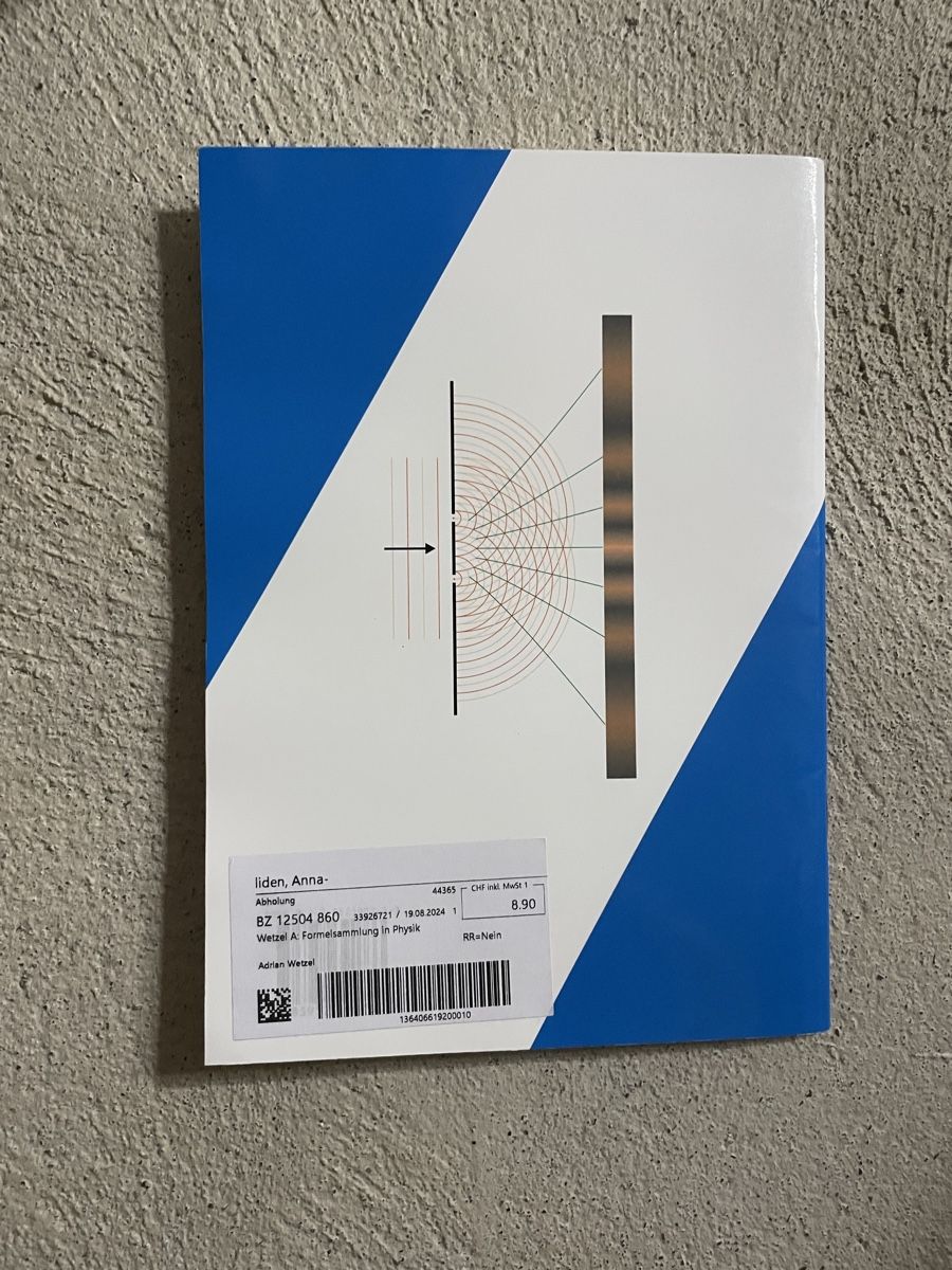 Libri: Physik Formelbuch Adrian Wenzel – Nuovo (secondo la descrizione) da Meilen venduto da ann_kr79 1