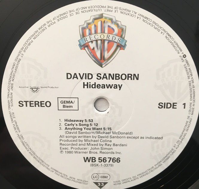 Dischi in vinile: David Sanborn - Sideaway (LP) – Usato da Grüningen venduto da azulvinyl 2