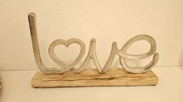 Love Deko Schriftzug Holz/Metall Vintage Style Top!