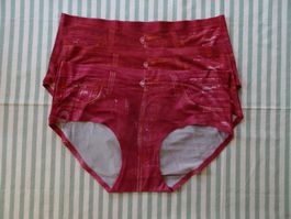 3 Stk. coole Slips rot Motiv wie Jeanshose Gr. XS - 225248