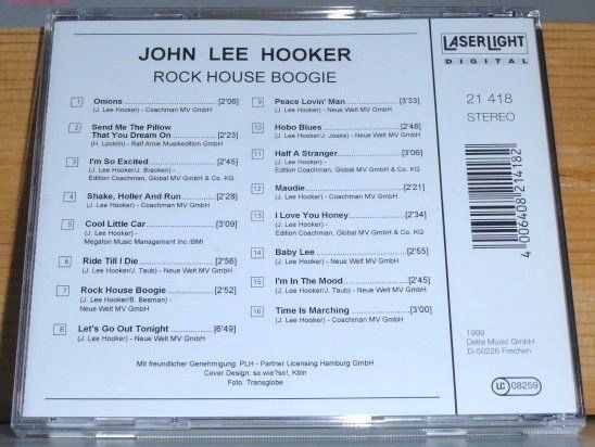 CD: John Lee Hooker - Rock House Boogie – Usato da Unterbäch VS venduto da soqun 1