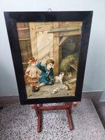 Antikes Kinderbild mit Rahmen
