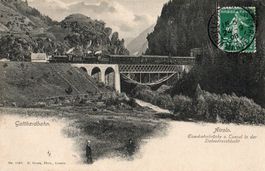 Airolo - Eisenbahnbrücke in der Stalvedroschlucht