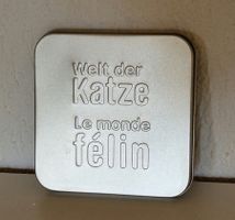 Vintage „Welt der Katze“ 4 Guezli-Ausstecher in Blechdose