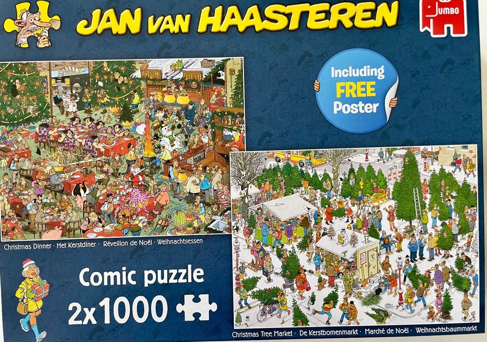 Jan Van Haasteren Lot 2 Puzzles 1000 Pièces – DIY Shop Et Rénovation – Carton Recyclé, Détails Humoristiques Pour Adultes