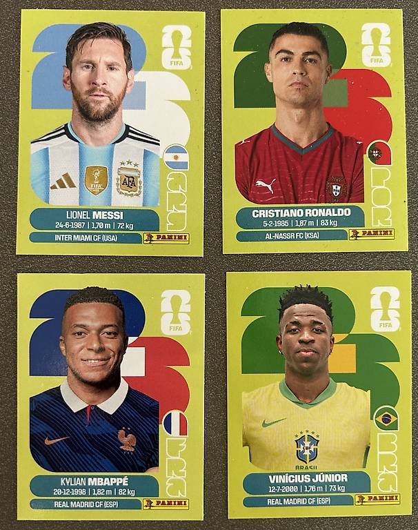 Panini Cartes à collectionner: Messi, Ronaldo, Vinicius, Mbappé – Neuf (Voir description) à Brütten par GastonZ