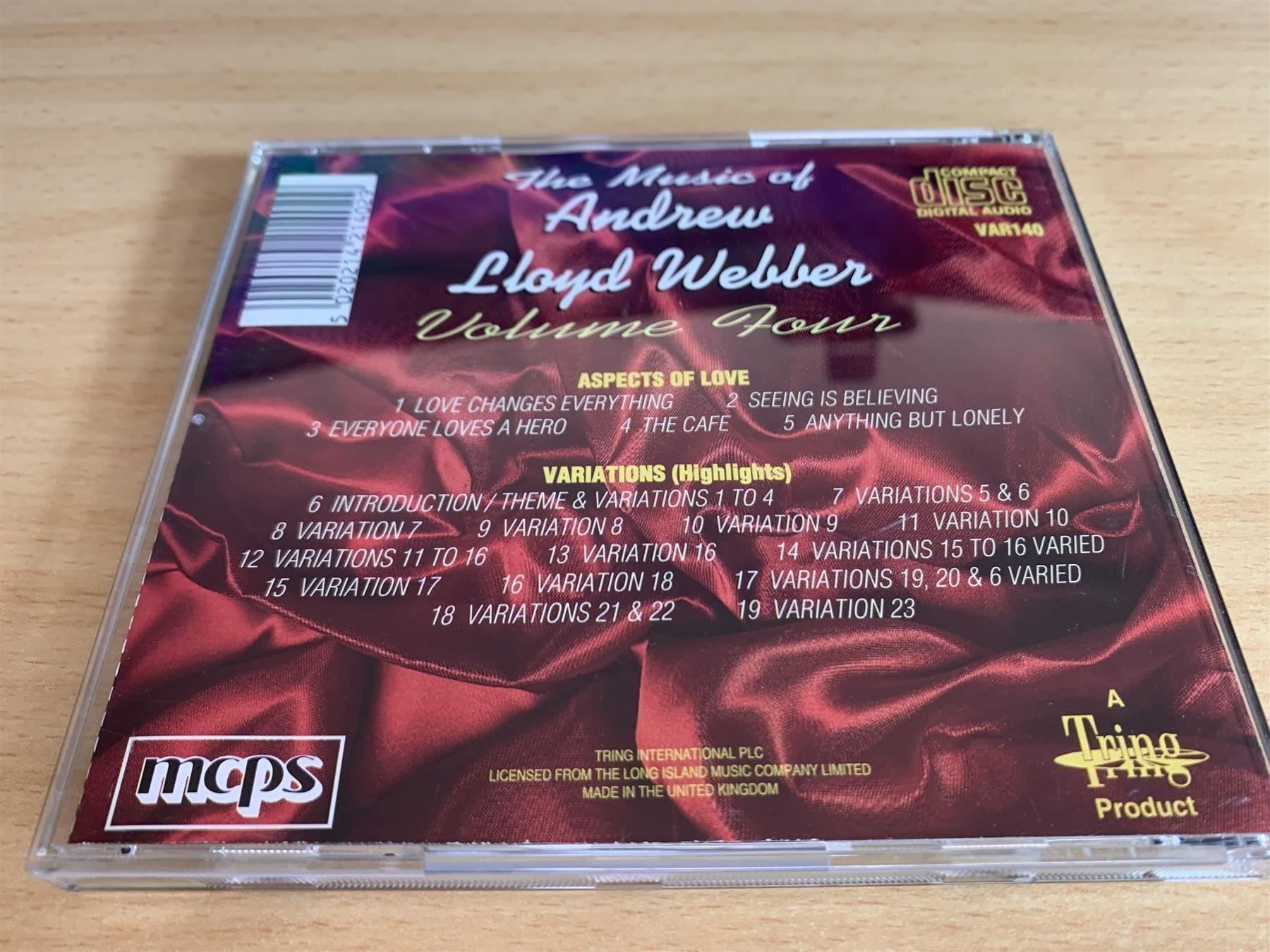 CD: Andrew Lloyd Webber Volume 1-4 - 4 CD – Usato da Rikon im Tösstal venduto da Alpenmutz 4