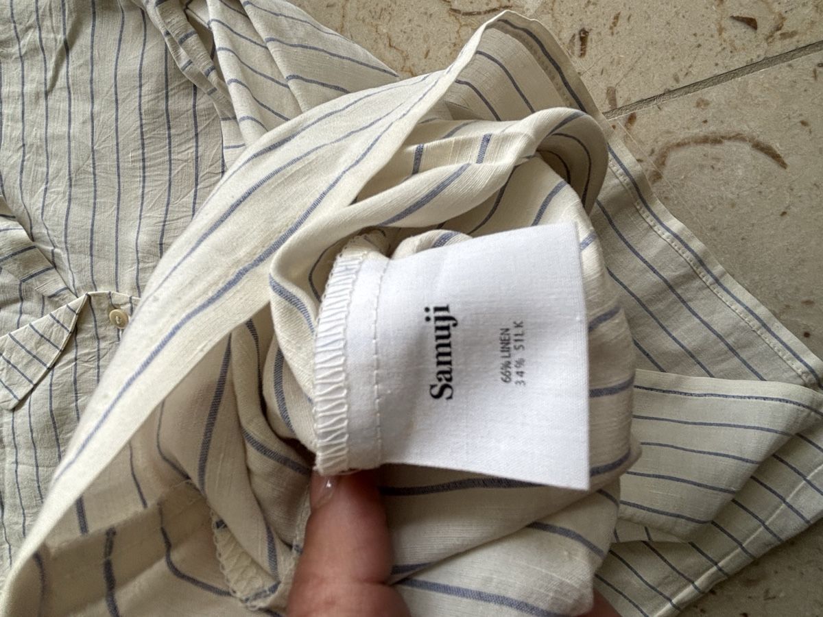 Camicette: Samuji Bluse Gr. 38, Sommerbluse aus Leinen und Seide. – Nuovo (secondo la descrizione) da Zürich venduto da marykari37 4