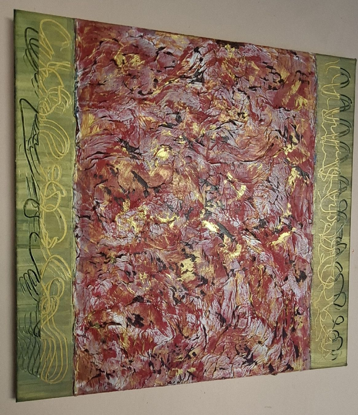 Dipinti: Gemälde Gold & Rötlich handmade 50×50 – Nuovo (secondo la descrizione) da Riehen venduto da Steinbock1970 2