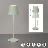 LED Aussen Tischleuchte, Akku 36 cm Höhe