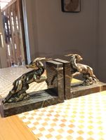 Art Deko Buchschutzen Ablage Bronze Marmor um 1930j Top