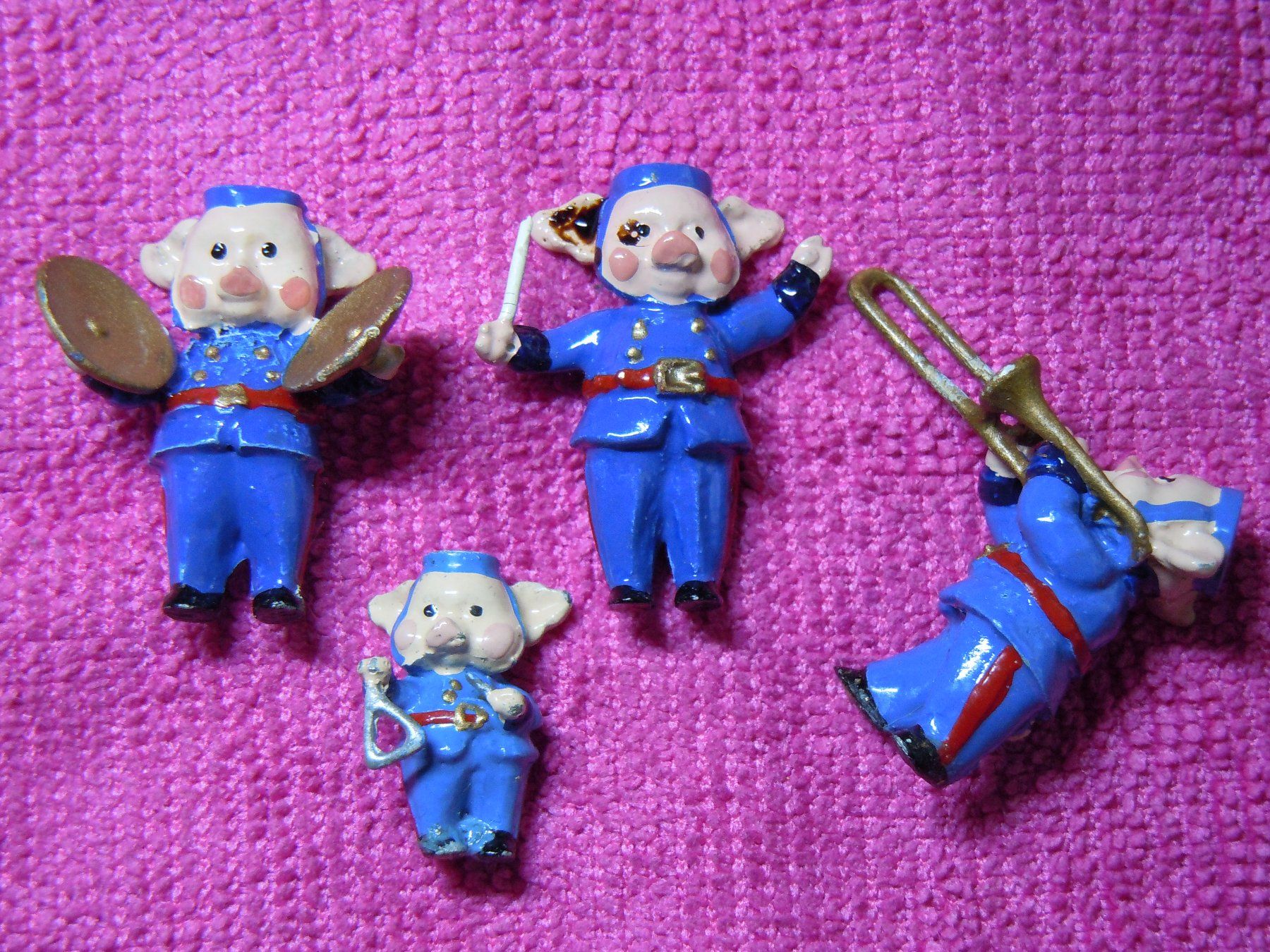 Statuette: Schweine Musik aus Blei Handbemalt – Usato da Luzern venduto da Baumli1 3