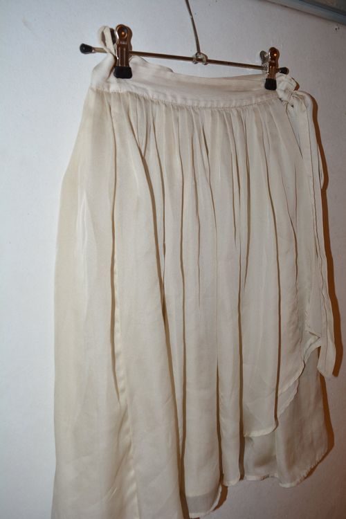 Haut à Bretelles Dentelle Et Jupe Satin Beige Morgan Taille 36 - Occasion Très Bon état
