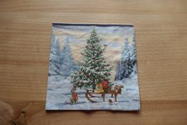2 Servietten Waldweihnacht 25x25 cm (je 2 Motive pro Serv.)