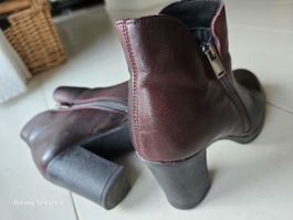 Lederstiefeletten Gr.38 Blockabsatz