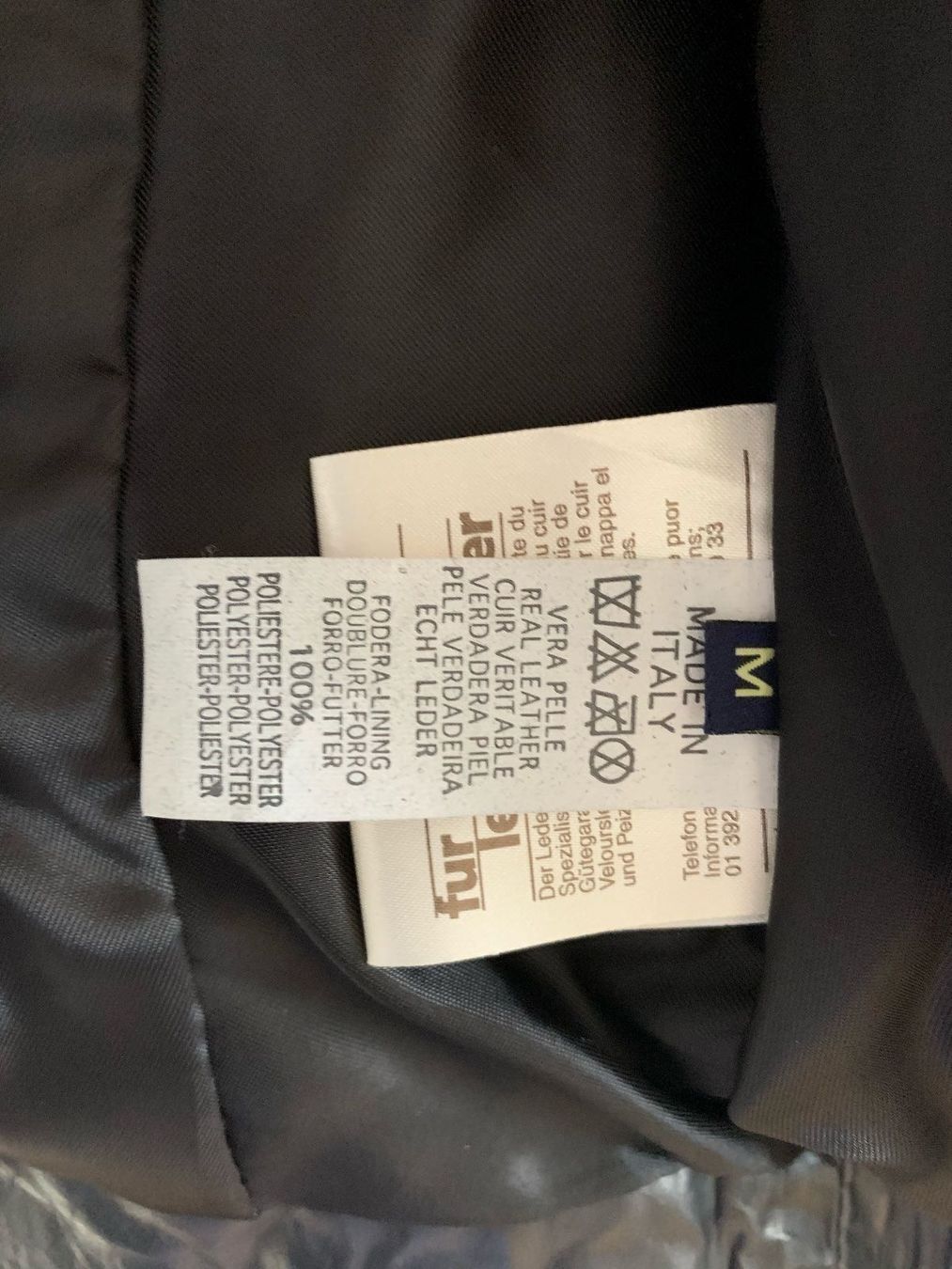 Jacken: Dunkelblaue Lederjacke Marke Leonardo – Neu (gemäss Beschreibung) aus Erlenbach ZH von OD15 2