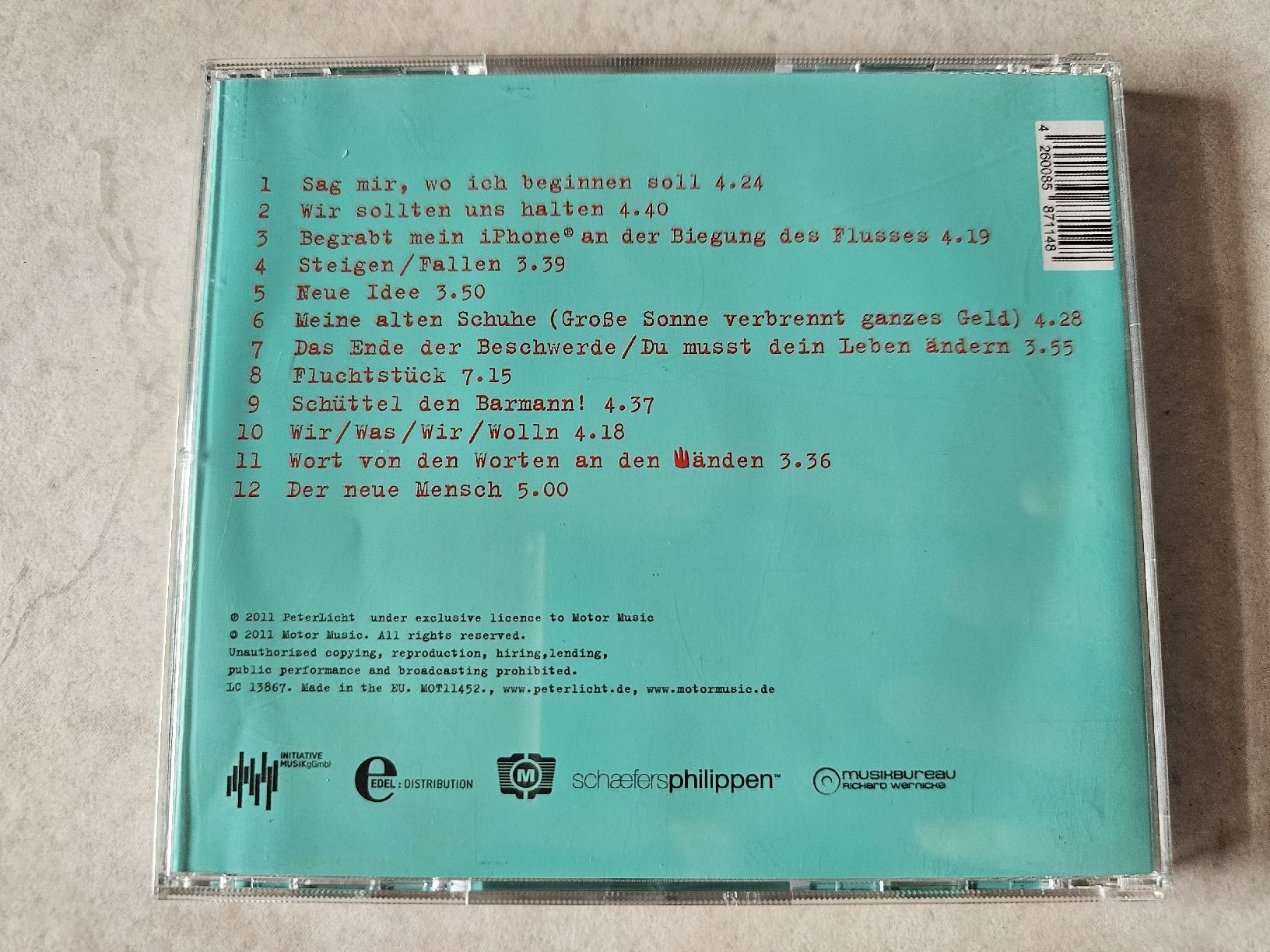 CD: PeterLicht  -  Das Ende der Beschwerde – Usato da Schneisingen venduto da backstore24 1
