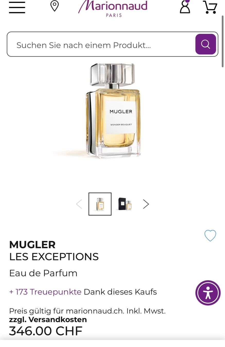 Mugler Profumi & Eau de Toilette: MUGLER LES EXCEPTIONS WONDER BOUQUET EDP DUFTPROBE 2ML – Usato da Zürich venduto da deruja 4