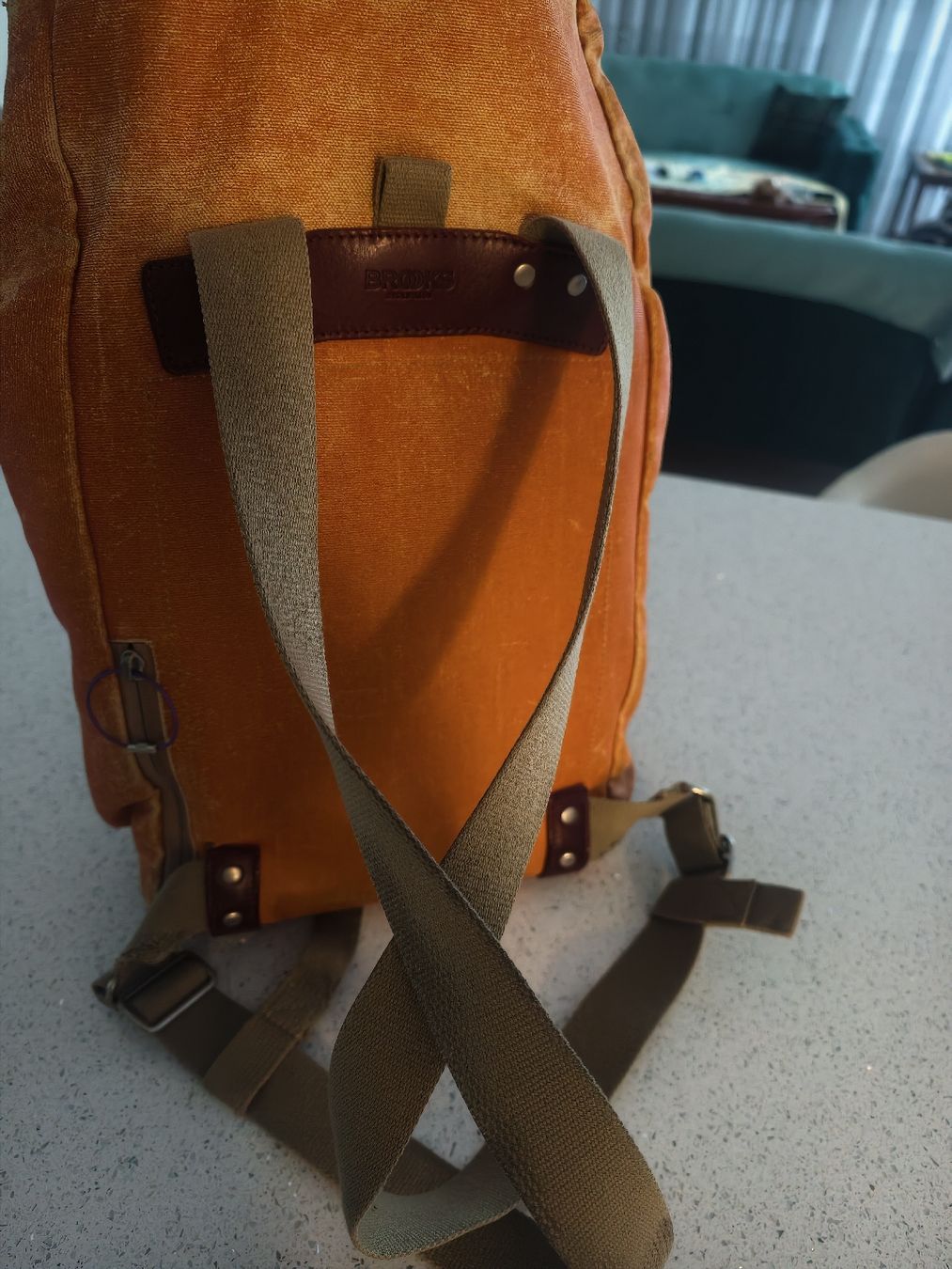 Brooks Rucksäcke: Brooks Cycle Bags Rucksack orange Leder Canvas – Gebraucht aus Frick von Izaeri 3