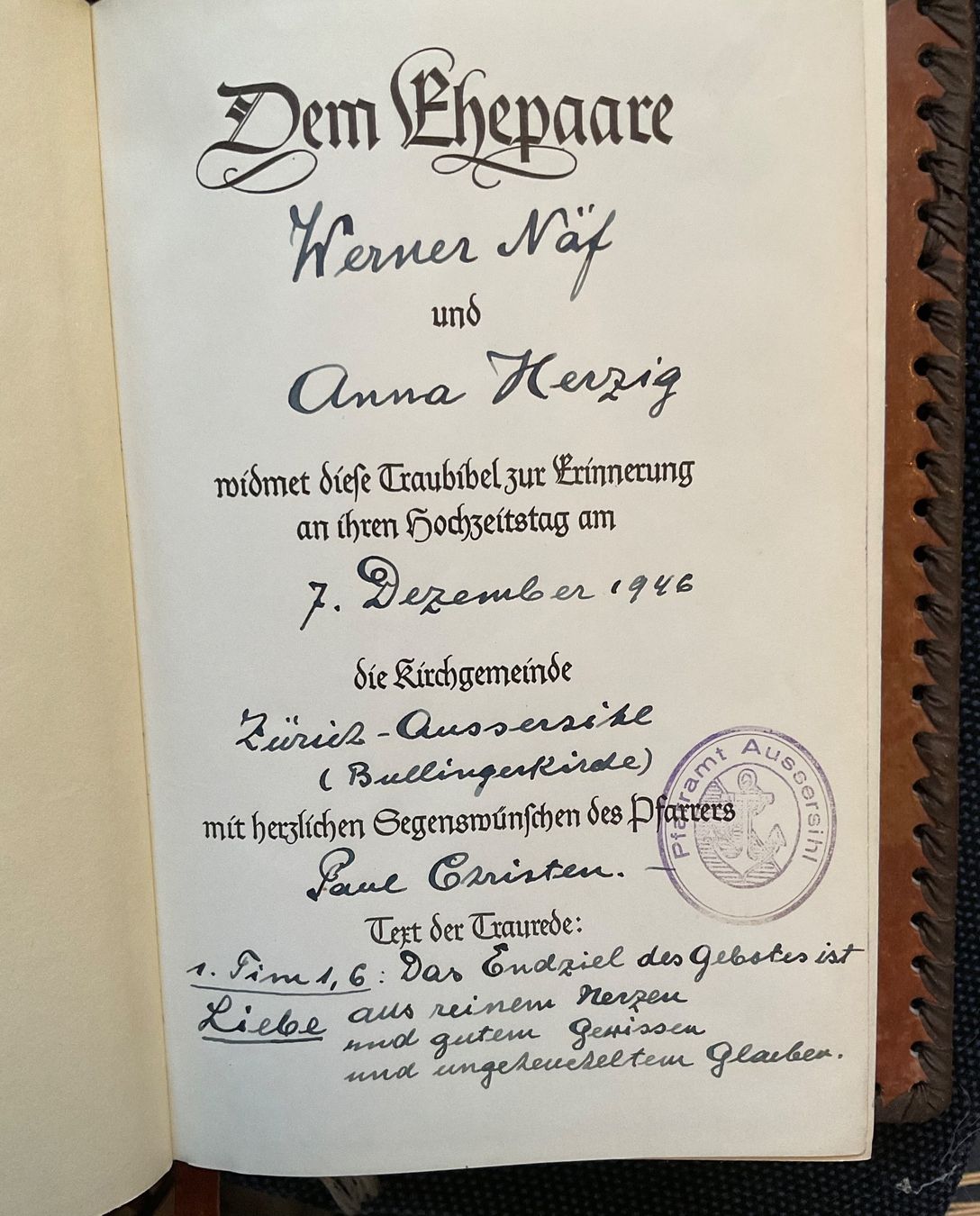 Libri: Bibel Zwingli Verlag 1946 – Nuovo (secondo la descrizione) da Herisau venduto da eri_2tb5